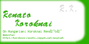 renato koroknai business card